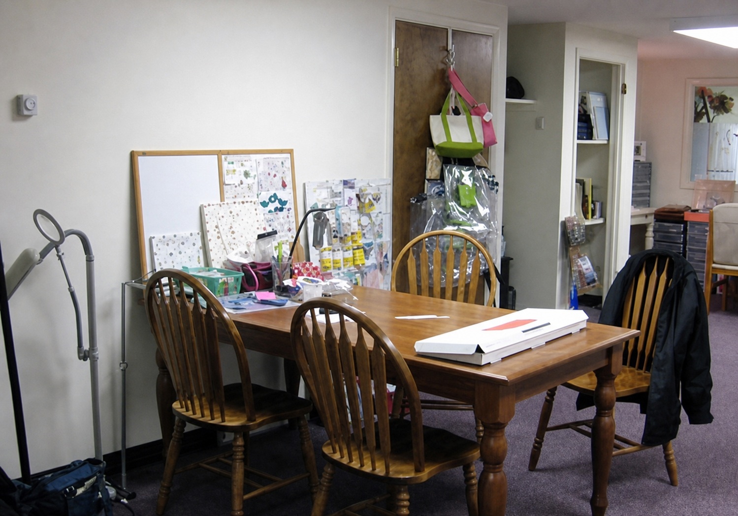 The stitching tables at Rose Cottage
