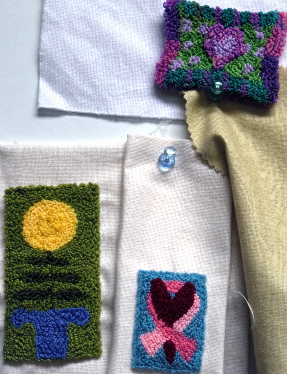 Small punch needle work