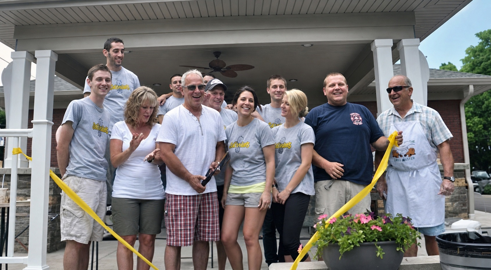 The grand opening ribbon cutting